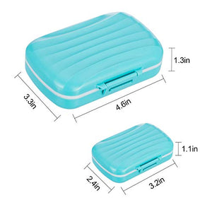 Weekly Pill Organizer,Moisture Proof Pill Box Case for Travel 7 Days,BPA-Free and Food-Grade To Hold Vitamins, Fish Oil, Supplements and Medication(Set Of 2): Health & Personal Care