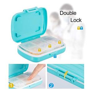 Weekly Pill Organizer,Moisture Proof Pill Box Case for Travel 7 Days,BPA-Free and Food-Grade To Hold Vitamins, Fish Oil, Supplements and Medication(Set Of 2): Health & Personal Care