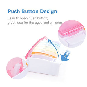 Weekly Pill Box with Push Open Button