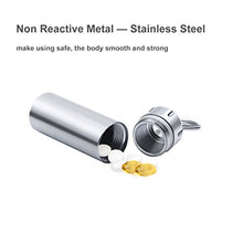 Stainless Steel Key Chain Pill Box