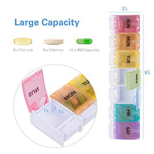 Weekly Pill Box with Push Open Button
