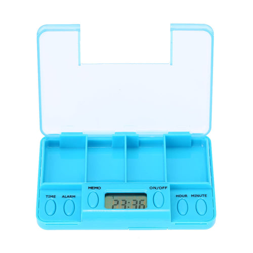 Multi-Alarm Timer Smart Pills Reminder Box Plastic Medicine Box Tablet 4 Clock Alarm for Old People and Patient